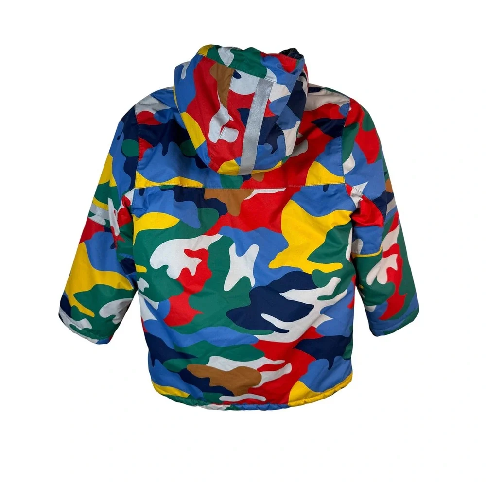 Boden Kids Multicolor Camo Ski Jacket Fleece Lined Winter Coat Size 6-7Y 122cm